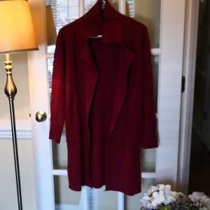 Burgundy Wine Red color wool Knit